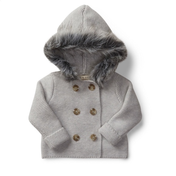 Hope /& Henry Boys Parka Puffer Coat with Faux Fur Trim Hood